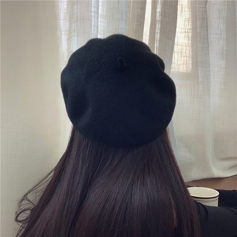 Mũ Beret Len Đính Đá Thời Trang Thu Đông Phong Cách Vintage Mới 2022