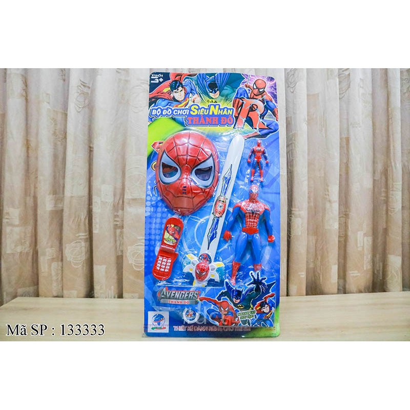 (HÀNG ĐỘC-GIÁ HỜI) TRÒ CHƠI KIẾM CẦM TAY, MẶT NẠ, SIÊU NHÂN CỦA SIÊU ANH HÙNG SPIDERMAN CÓ ĐÈN VÀ NHẠC KÈM PIN