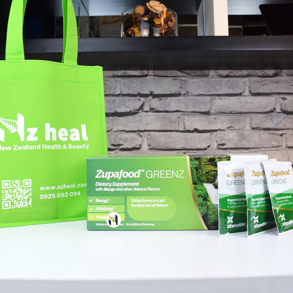 [Hỏa tốc] Siêu thực phẩm kiềm hoá xanh Zupafood GREENZ Xtend-Life (30 gói)