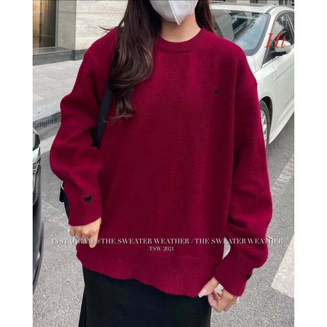 Áo swearter nỉ cotton tim nhỏ H2A588