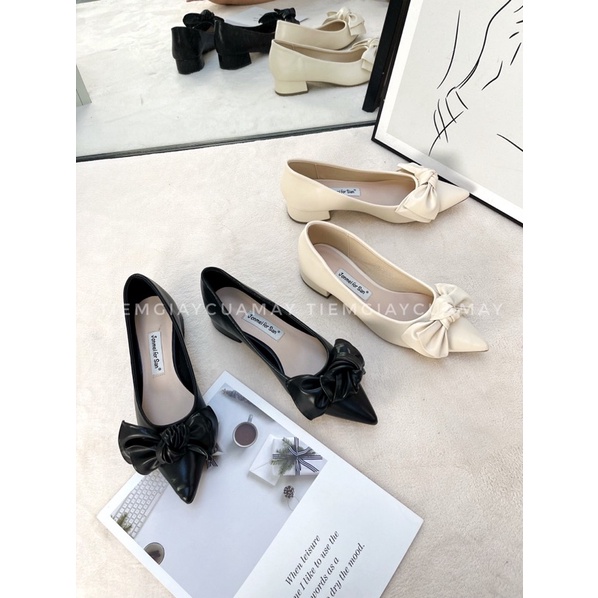 Giày búp bê nơ mã J255