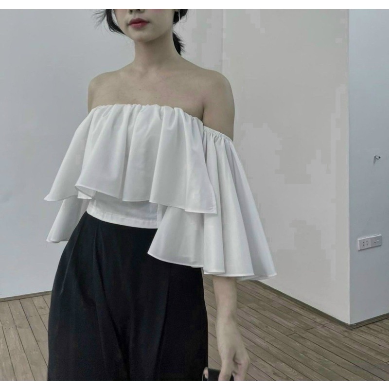 Áo trễ vai xoè tầng siêu hot ( hình thật Loại 1 )