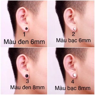 Bông tai nam châm 1 chiếc không cần bấm lỗ