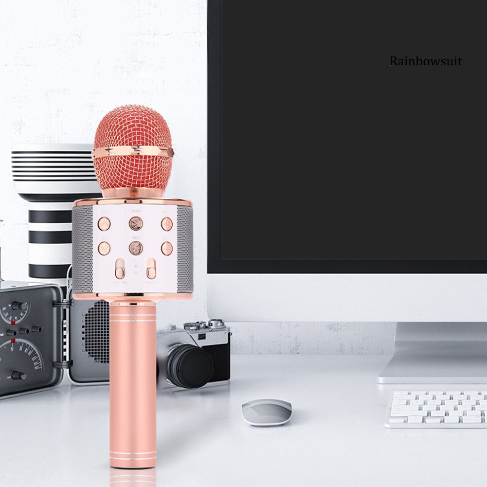 Micro Không Dây Bluetooth Cầm Tay Dùng Hát Karaoke Cao Cấp Rb-Ws858