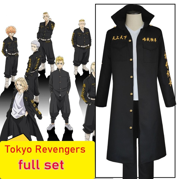 【22021 nhiệt Bán】Anime Tokyo Revengers Trọn bộ Sano Manjiro Mikey Tokyo Revengers Tokyo Manjis Coat Parka Jacket Cosplay Trang phục Thêu cao cấp Hợp thời trang Bộ đồ