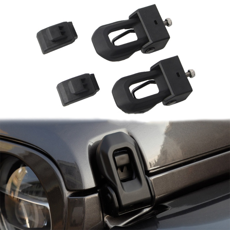 Bộ Chốt Khóa Mui Xe An Toàn Bằng Thép Không Gỉ Chống Trộm Cho 2018 + Jeep-Wrangler-JL