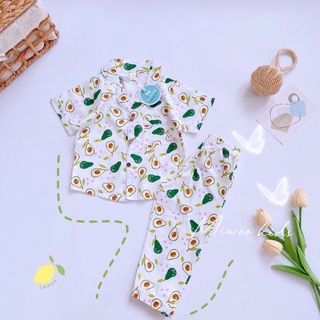 vải thô mặt lụa hình quả bơ xanh
