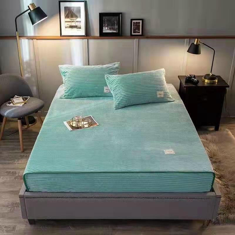 [GA GỐI NHẬP KHẨU] Bộ ga gối nỉ nhung tăm LOVE HOME JP cao cấp đầy đủ tem tag - Fullsize m6 m8 2m2
