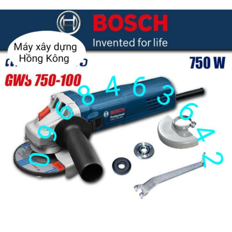 Máy mài góc Bosch GWS 750 100 (750w)