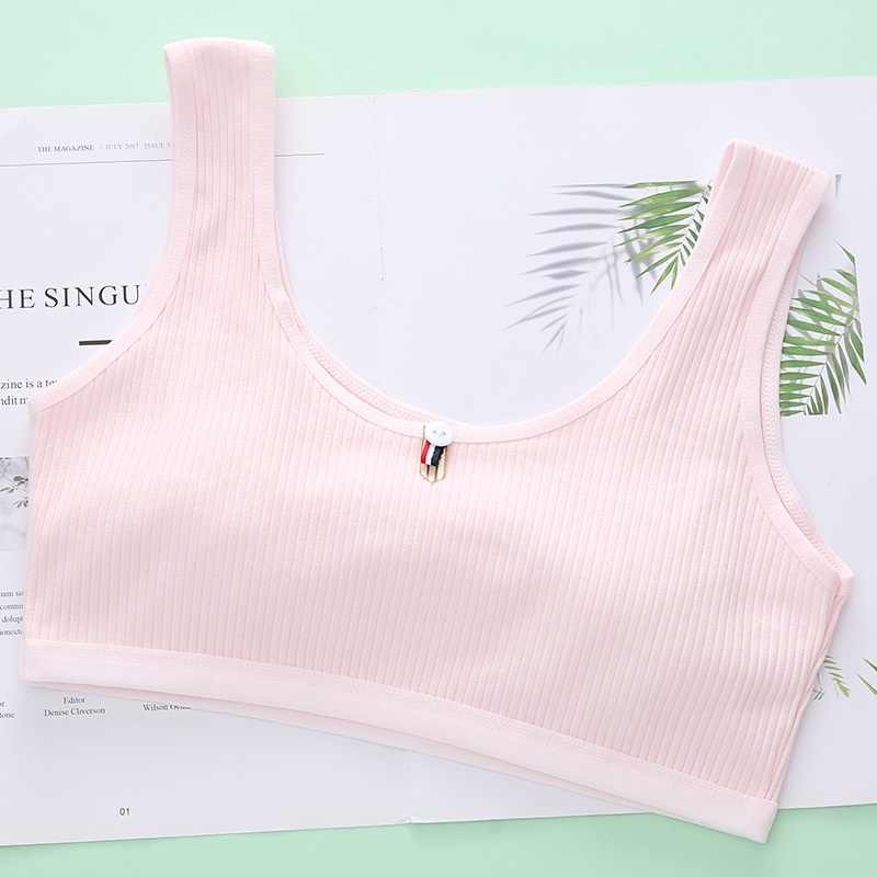 Áo ngực cotton hai lớp thời trang dành cho bé gái tuổi dậy thì