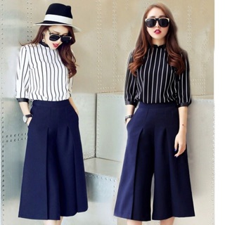 Quần Culottes Xếp Ly Cách Điệu