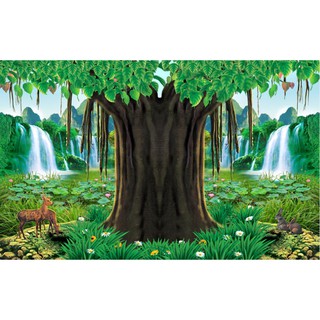 Tranh dán tường VTC Cây Bồ Đề UD1282 KT 100 x 60 cm kim sa