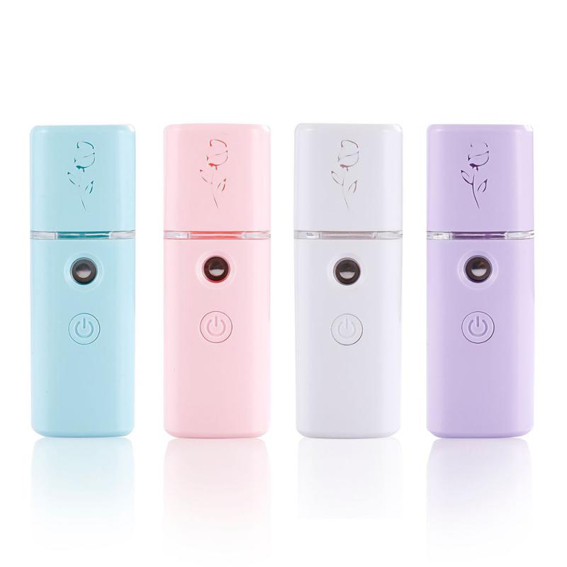 Nano Facial Sprayer USB Handheld Spray Fan Mini Humidifier Cool Moisturizing Anti-aging Water Beauty Instruments