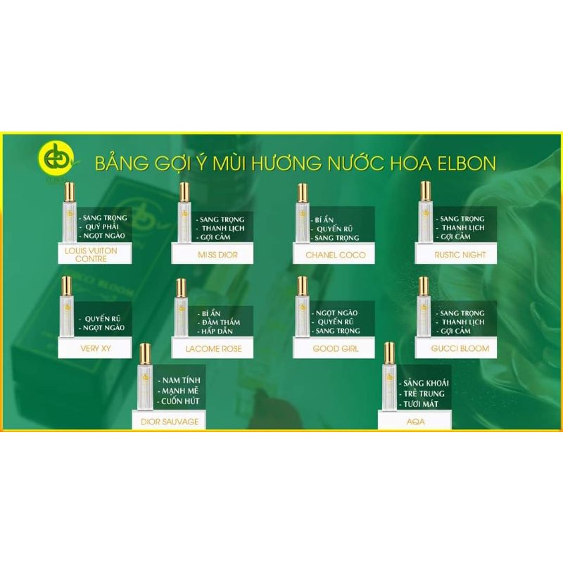 Nước Hoa Elbon Compo 10 mùi