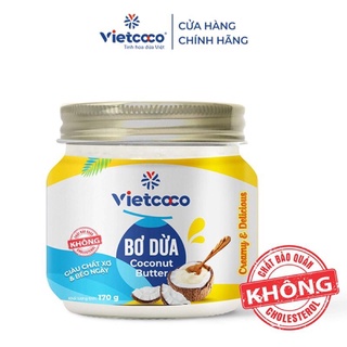 Bơ dừa tươi Vietcoco hủ thủy tinh 170g( date mới nhất)
