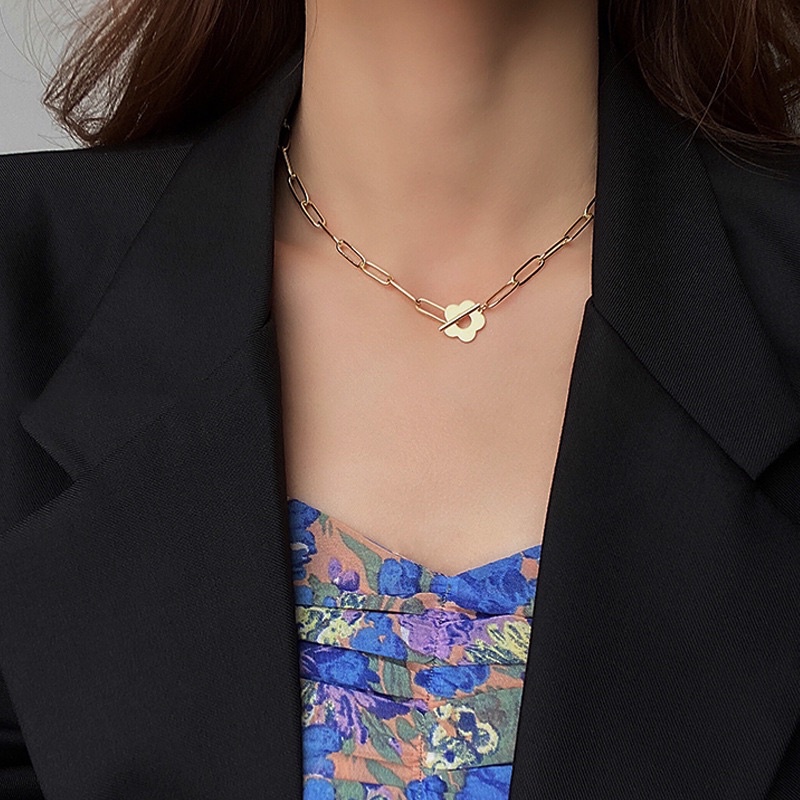 Vòng Cổ Mặt Tròn Cổ Điển Thiết Kế Thời Trang Dành Cho Nữ - pk87