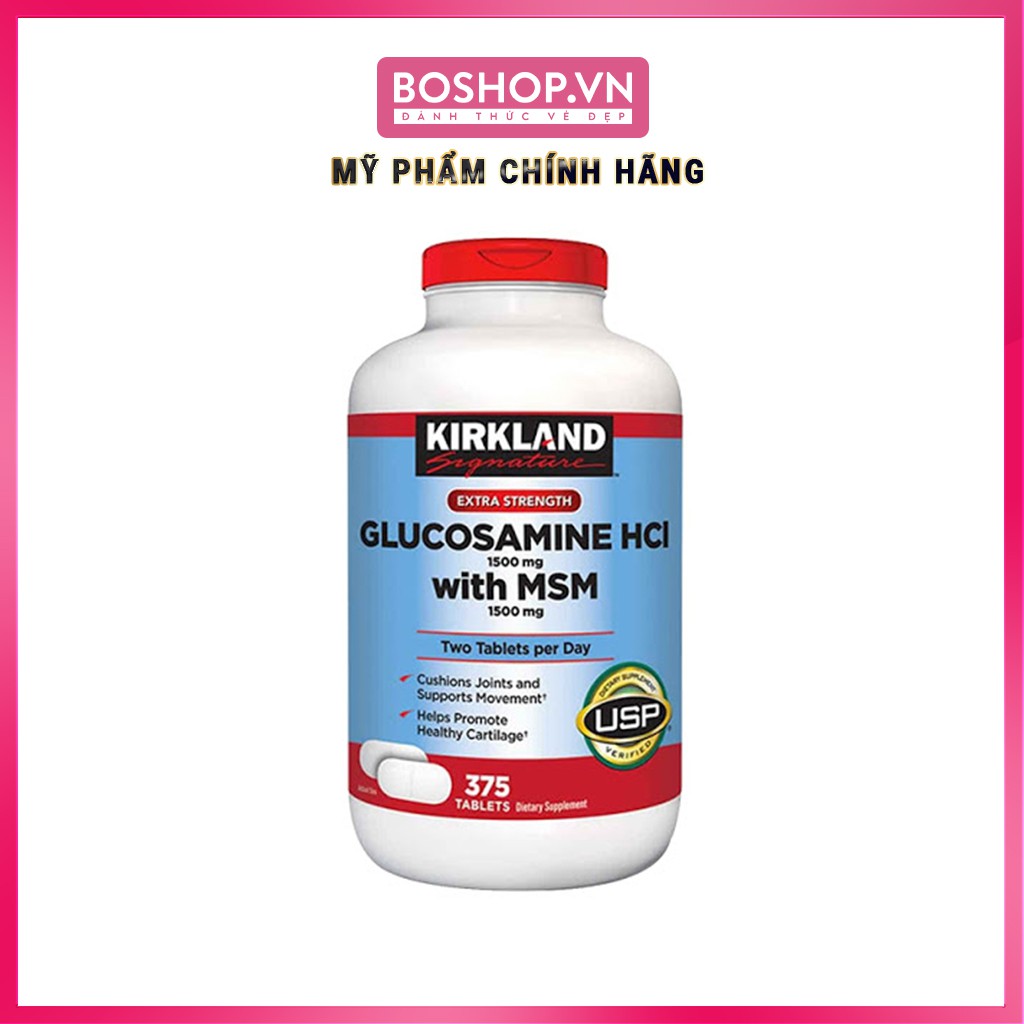 Viên Uống Bổ Khớp Kirkland Glucosamine HCL MSM 1500mg 375 Viên