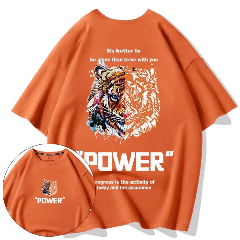 Áo Thun Nam Cổ Tròn Cỡ Lớn In Họa Tiết Hoạt Hình Thời Trang Size M-8XL