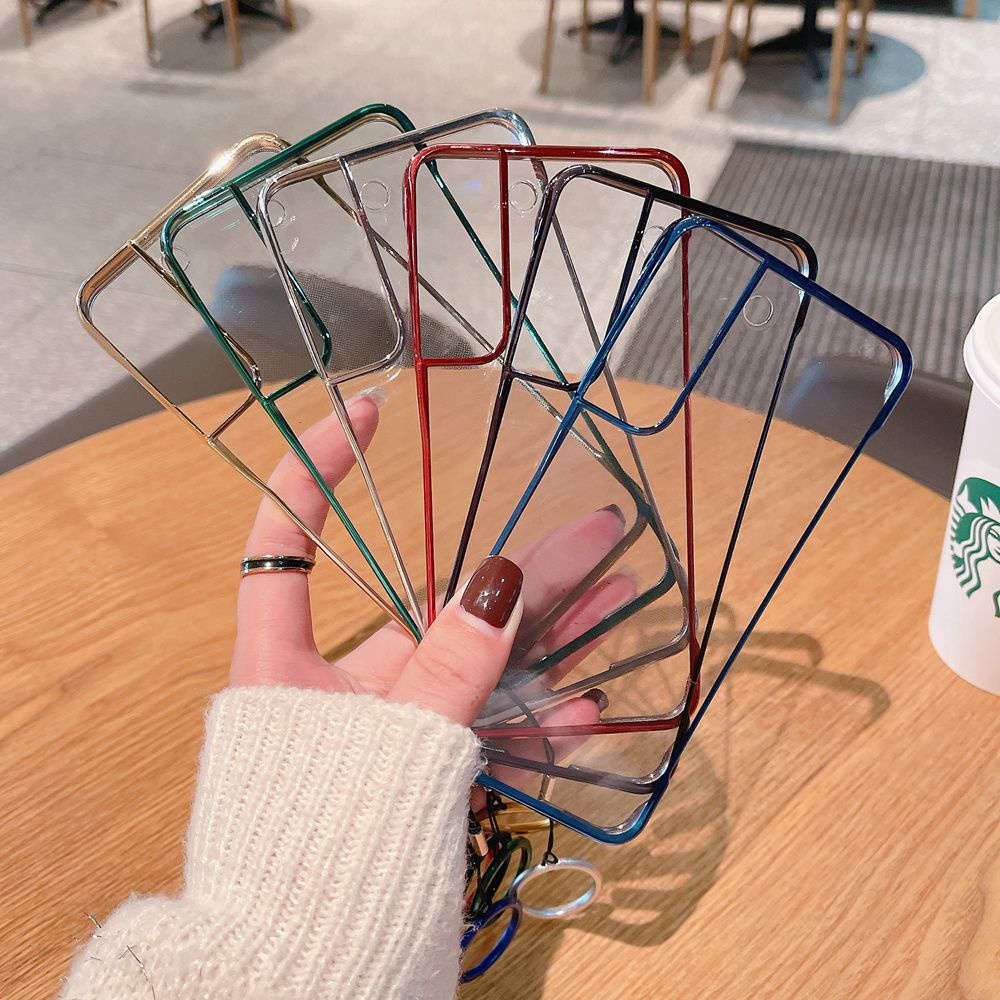 Ốp Điện Thoại PC Siêu Mỏng Không Viền Dọc Kèm Móc Treo Cho Samsung Galaxy S21 S22 Plus Note 20 Ultra S22