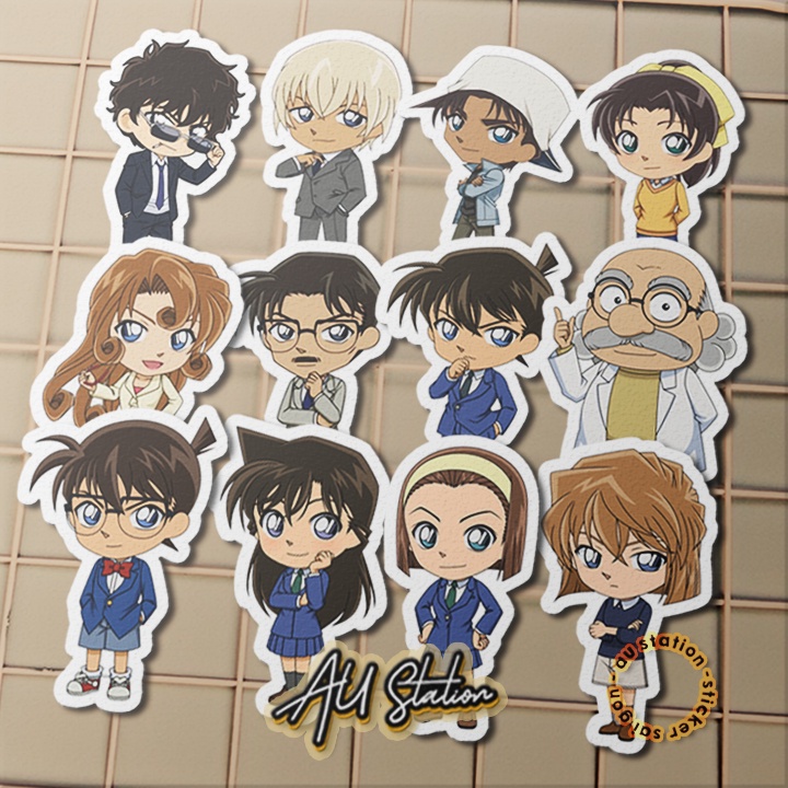 Sticker CONAN - thám tử lừng danh conan - sticker nhựa PVC không thấm nước, dán nón b hiểm, laptop, điện thoại, Vali, xe