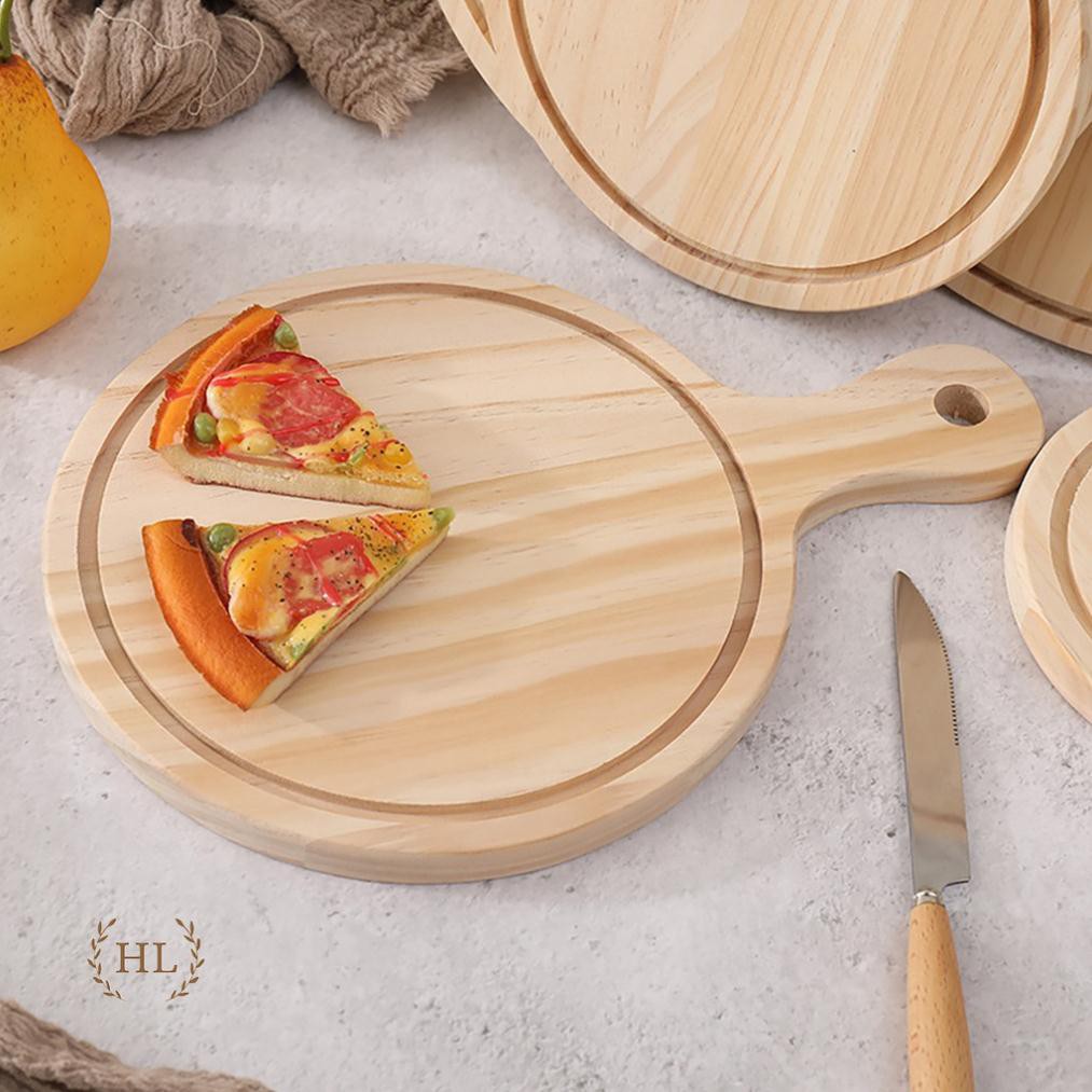 Đế đựng pizza | Đế được sườn BBQ | ĐĨA GỖ - TRE DECOR ĐỰNG BÁNH ĐỰNG ĐỒ NƯỚNG TỰ NHIÊN CÓ TAY CẦM CHUYÊN DỤNG