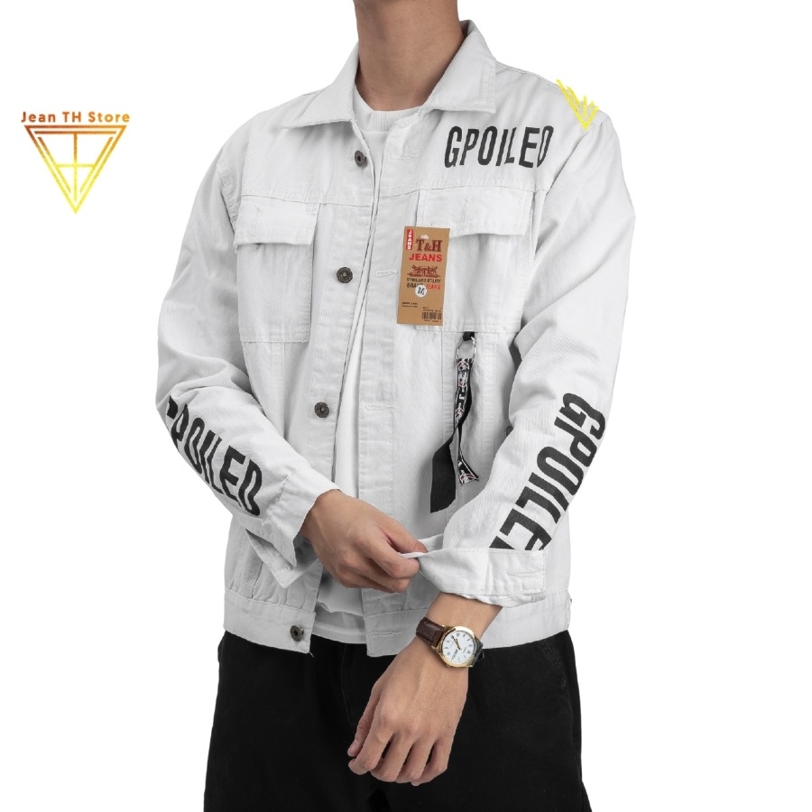 Áo khoác kaki UNISEX nam nữ bò nhiều màu TH Store phối chữ Emploied cá tính ulzzang - Hàng mới về