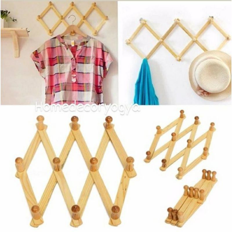 Móc Treo Quần Áo Gấp Lại Được | Móc Treo Quần Áo Gỗ | Mũ Captok Hàn Quốc