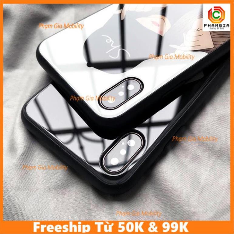 Ốp lưng ép kính chống bể các dòng xiaomi note - She He - siêu đẹp