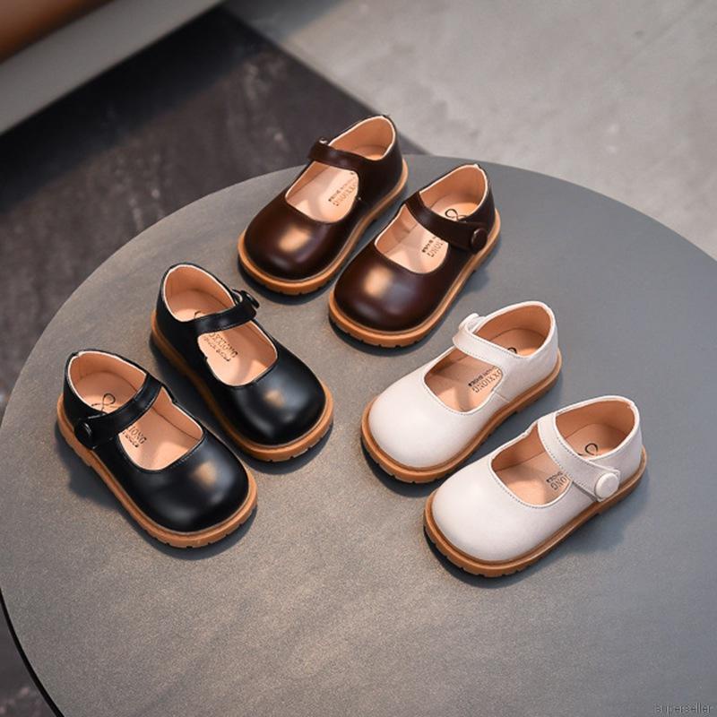 Giày búp bê đế mềm màu trơn phong cách Hàn Quốc cho bé gái