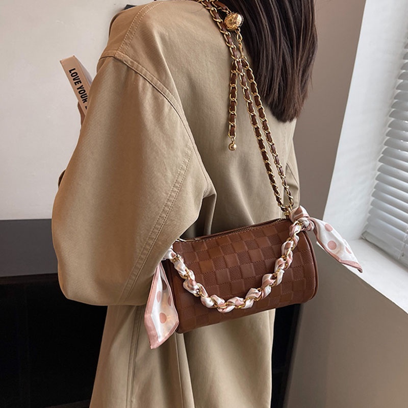 Túi Đeo Chéo Dây Xích Phong Cách Retro niche Dành Cho Nữ