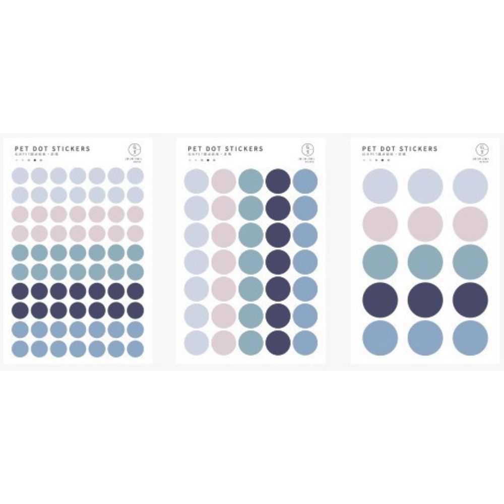 Cá Chép - Sticker dán trang trí hình chấm tròn nhiều màu, nhiều kích thước - dot sticker