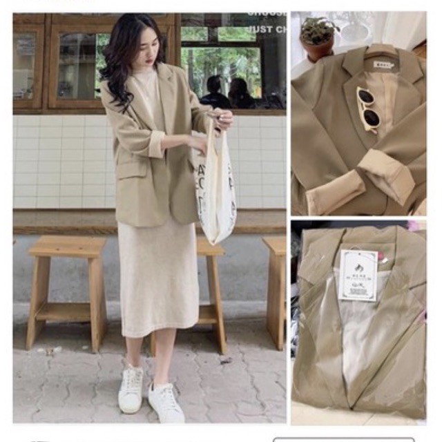 Áo Blazer Nâu Tây sang chảnh(có sẵn)