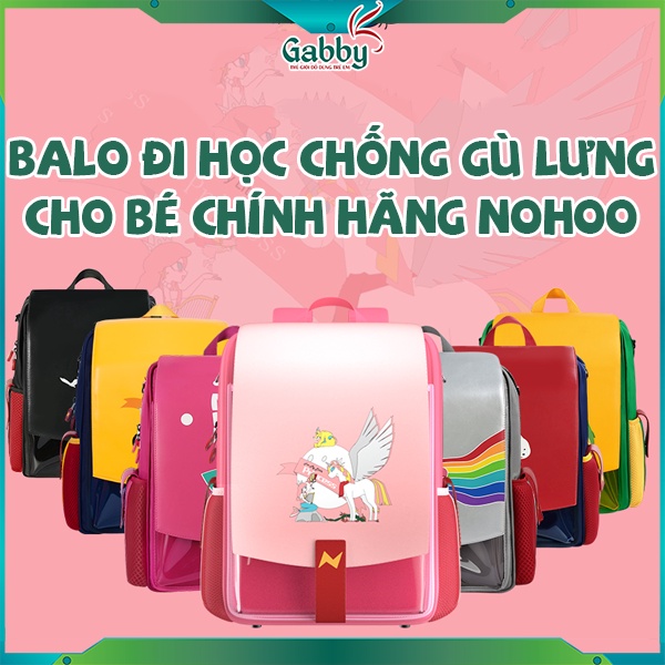 Balo Đi Học Trẻ Em Chống Gù Lưng Chính Hãng NOHOO, Cặp Đi Học Trẻ Em Chống Gù Lưng Nhiều Mẫu