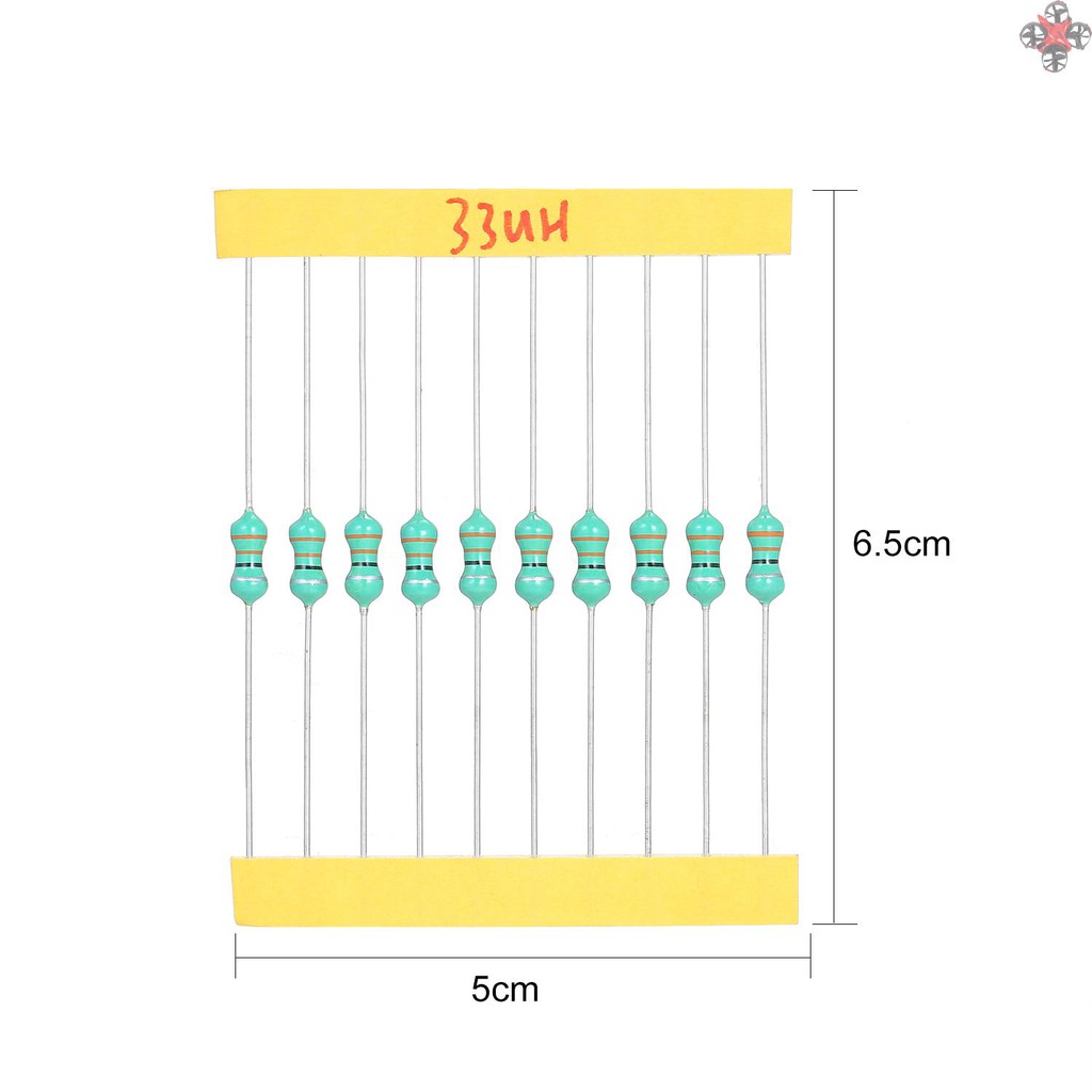 Set 200 cuộn cảm vạch màu DIP φ0510 ± 10% 1/10/100 / 2.2/ 22 công suất 1W