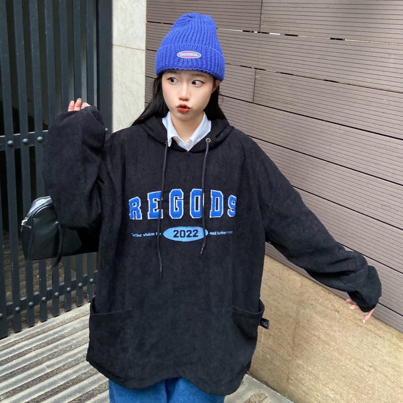 Áo Hoodie nhung gân Thêu Old School REGODS Unisex Form rộng ( HOODIE OLDSCHOOL ) | WebRaoVat - webraovat.net.vn