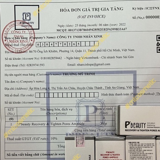 Serum đường đen PBeauty - Black Sugar Ist Essence 5ml - P’Beauty Recovery & Tighten Pores Ampoule 5ml