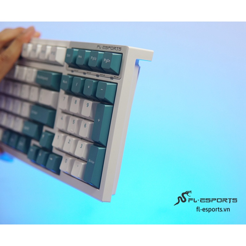 Bàn phím cơ FL-Esports FL980CPS Aqua Green 1 Mode - Hàng chính hãng