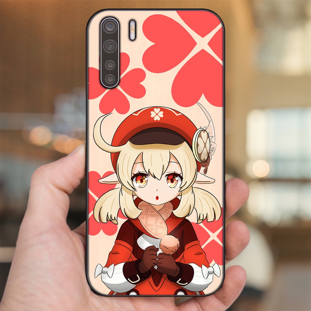 Ốp lưng Oppo A91, Reno 3 viền đen in hình Klee Genshin Impact