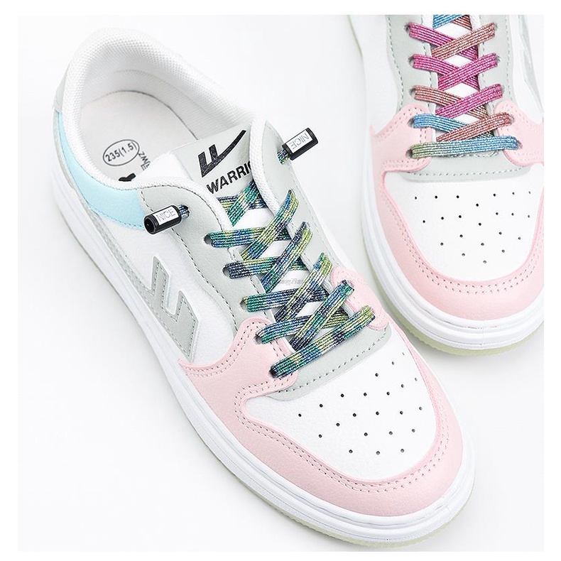 Dây Giày Co Giãn Không Cần Buộc Nhiều Màu Sắc Thời Trang Cho Trẻ Em Và Người Lớn