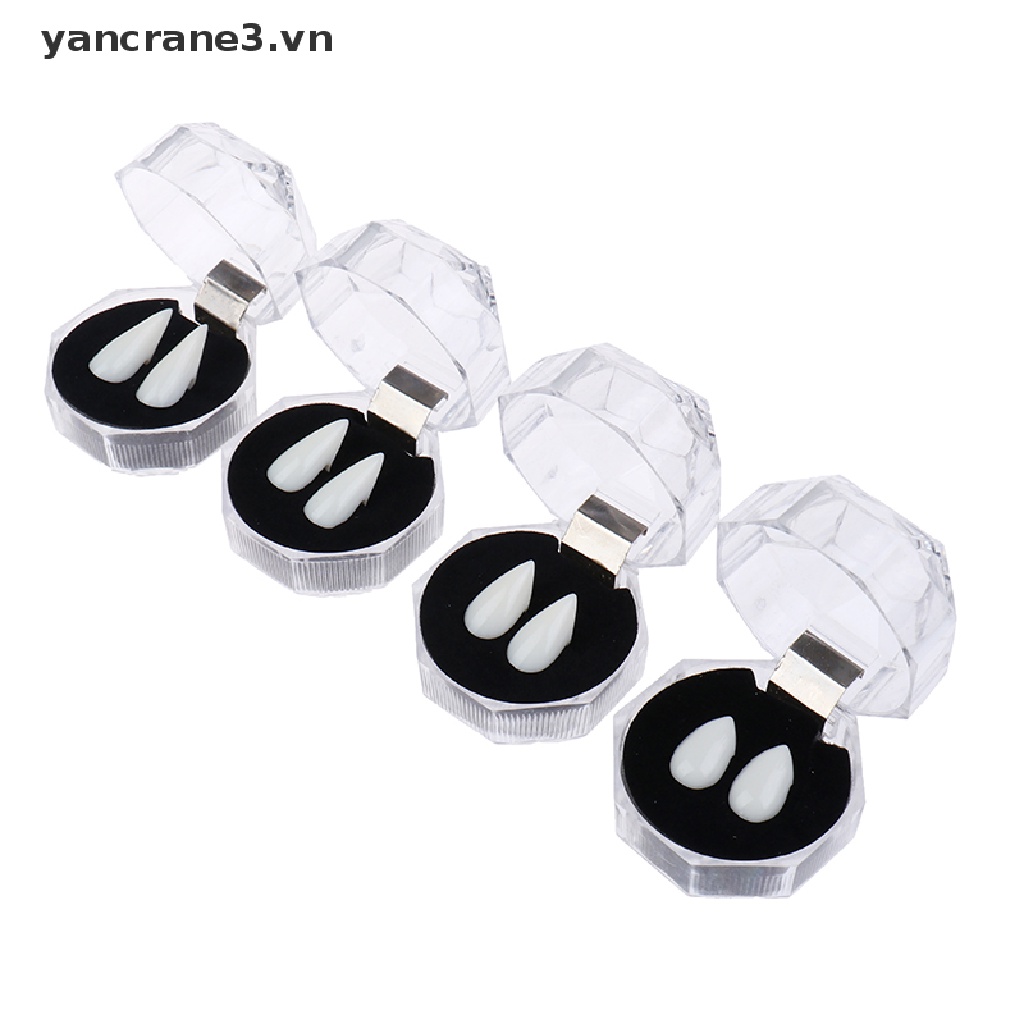 1 Cặp Răng Nanh Giả Hóa Trang Ma Cà Rồng / Zombie Bằng Nhựa Resin {yancrane3.vn}