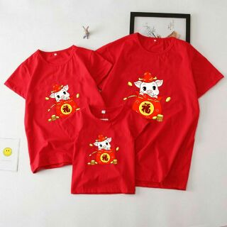 Áo thun gia đình chất cotton co giãn 4 chiều