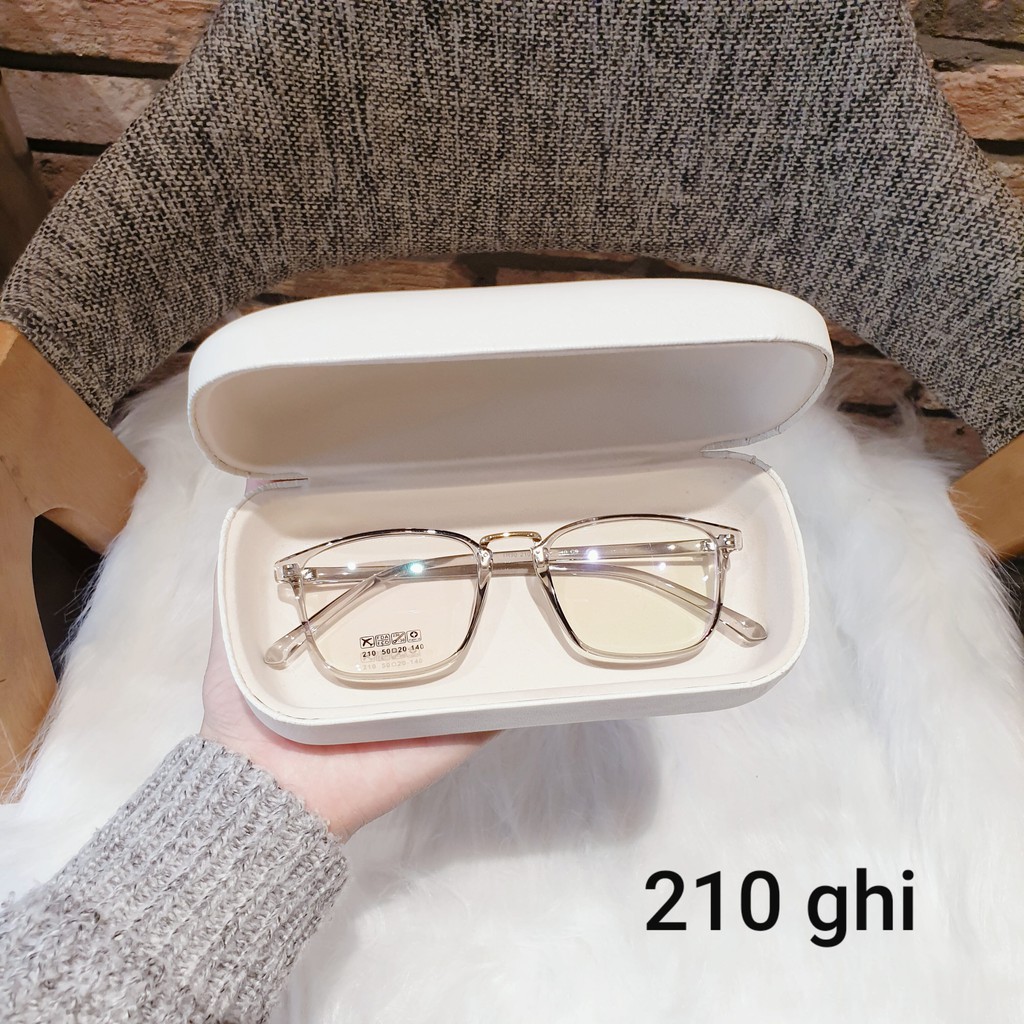 Gọng kính cận nam nữ mắt vuông thời trang, kính cận gọng nhựa bền đẹp 210 | BigBuy360 - bigbuy360.vn
