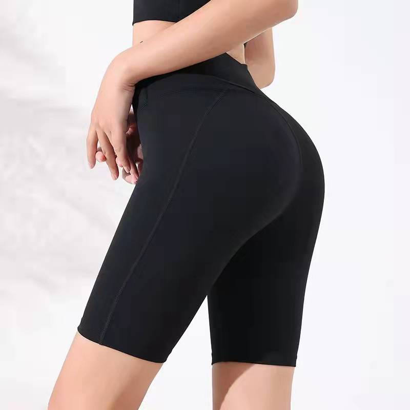 Quần đùi legging HOPPE FUMENG lưng cao thiết kế mỏng tập yoga phong cách đơn giản thời trang mới dành cho nữ