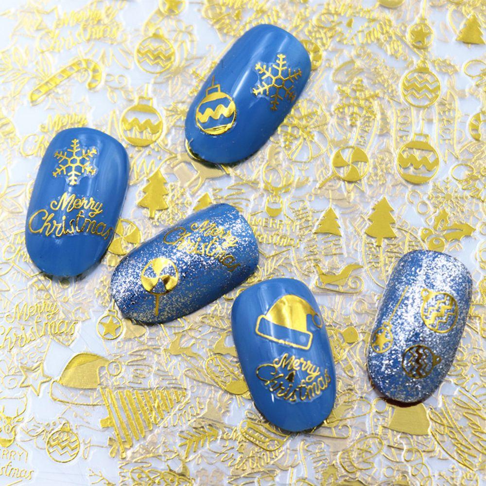 Miếng Dán Trang Trí Móng Tay 3D Chủ Đề Giáng Sinh|Cuộn Dây Quấn Trang Trí Giáng Sinh