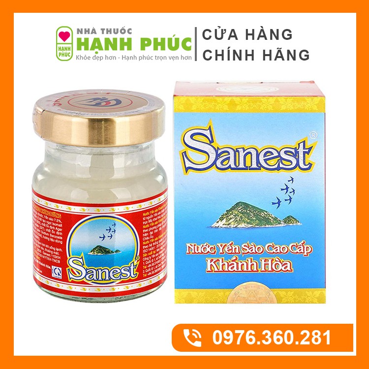 Nước Yến Sào Sanest Khánh Hòa Không Đường Và Có Đường Lọ 70ml