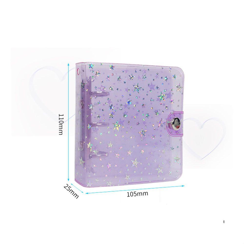 LEILY Transparent Kpop Photocard Holder Book Portable Photo Card Mini Photo Album Picture Storage Photocard Sleeves 1/2/3 inch DIY Craft Cards Organizer 3 Ring Binder Photocard Collect