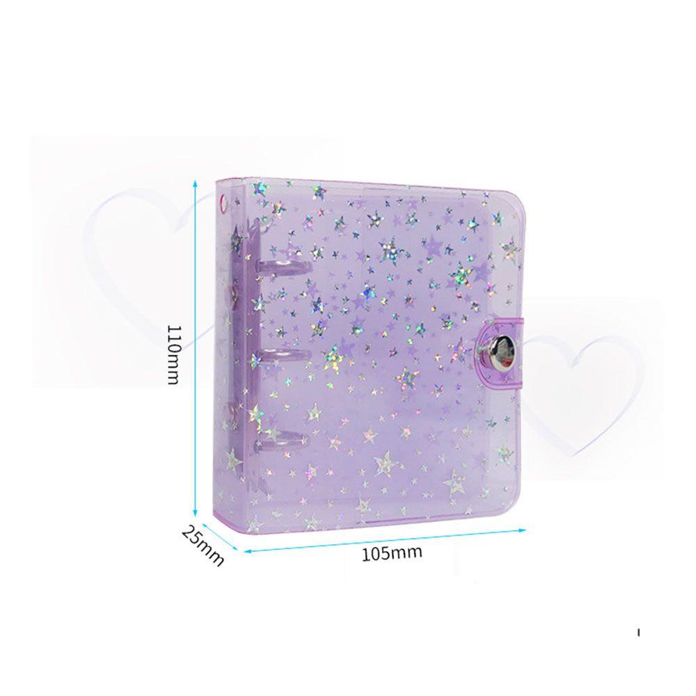 ☆YOLA☆ DIY Craft Mini Photo Album Portable Photo Card Kpop Photocard Holder Book Picture Storage Photocard Sleeves Transparent 1/2/3 inch Cards Organizer 3 Ring Binder Photocard Collect