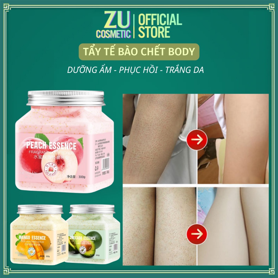 Tẩy tế bào chết, Tẩy Da Chết Body cải thiện da viêm lông sáng da Zu Cosmetic