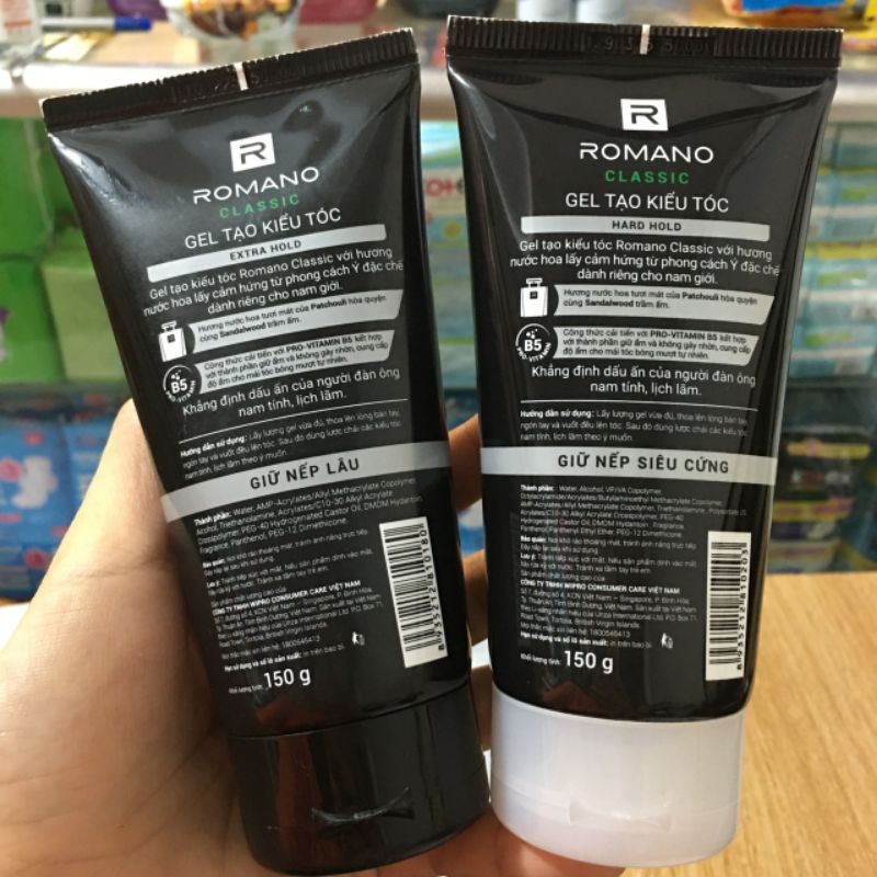 Gel vuốt tóc Romano Classic 150g