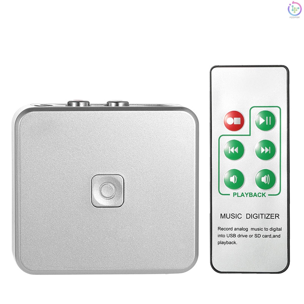 Thiết Bị Ghi Lại Âm Thanh Kèm Bộ Điều Khiển Từ Xa Đầu Cắm 3.5mm & RCA IN Ports Save IN Ports Save into SD USB Disk as MP3 File Với Remote Điều Khiển EU